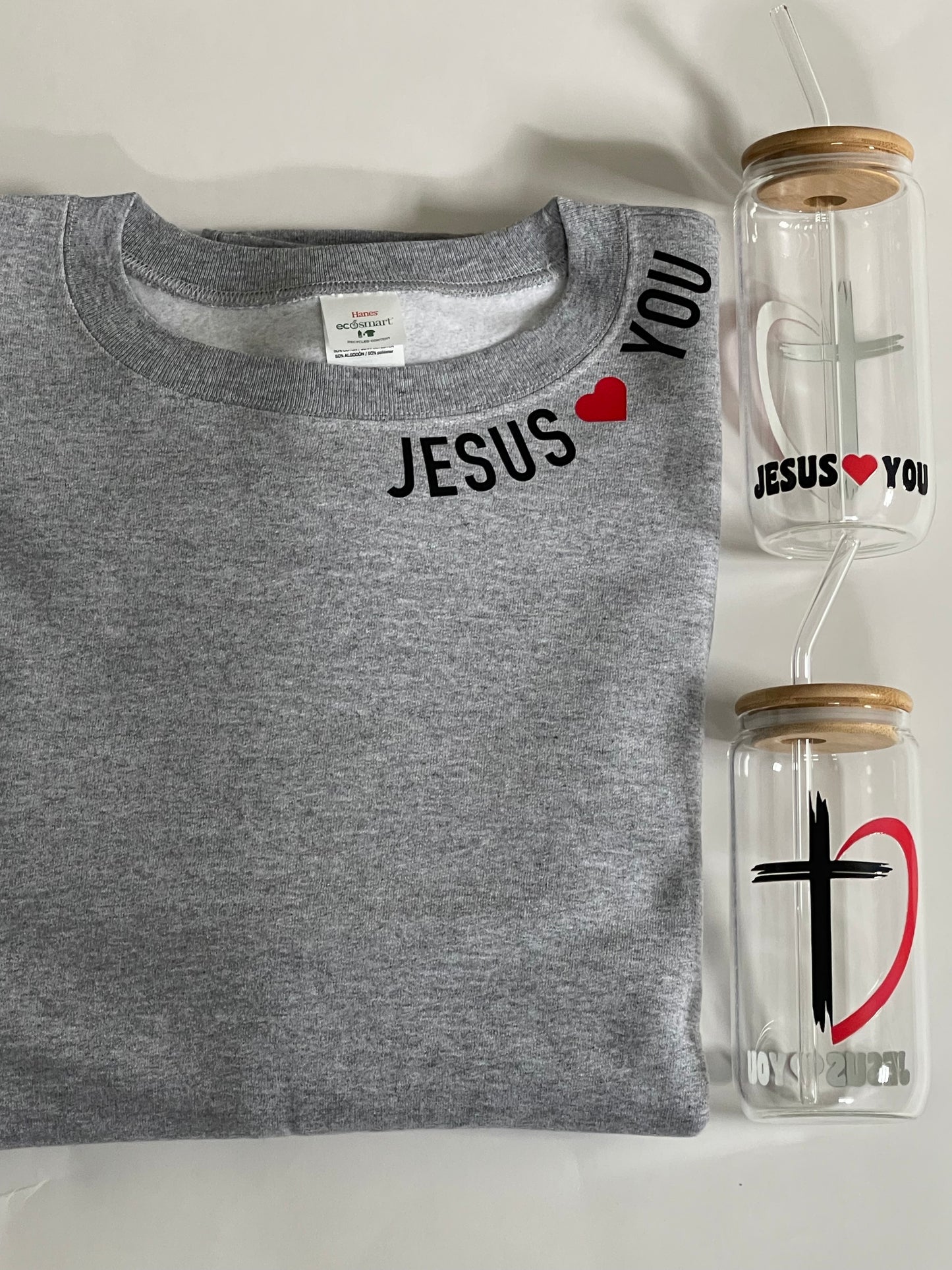 Jesus ❤️ You Glass Can Cup